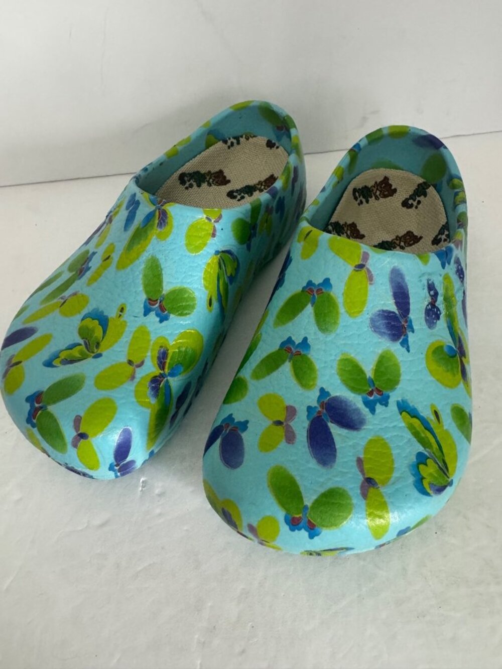 Birkenstock Birki Super Blue Butterfly Clogs Girls EU 28 US 10 New